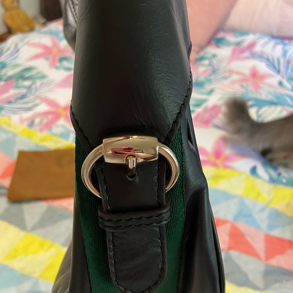 Gucci Horsebit Hobo Bag Black Leather and Gucci Web detail - Picture 3 of 16